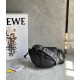 LOEWE Mini Gate Dual Bag In Soft Calfskin And Jacquard - Black