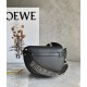 LOEWE Mini Gate Dual Bag In Soft Calfskin And Jacquard - Black