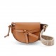 LOEWE Mini Gate Dual Bag In Soft Calfskin And Jacquard - Tan