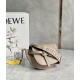 LOEWE Mini Gate Dual Bag In Soft Calfskin And Jacquard - Sand