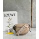 LOEWE Mini Gate Dual Bag In Soft Calfskin And Jacquard - Sand