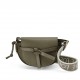 LOEWE Mini Gate Dual Bag In Soft Calfskin And Jacquard - Autumn Green