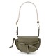 LOEWE Mini Gate Dual Bag In Soft Calfskin And Jacquard - Autumn Green