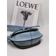 LOEWE Mini Gate Dual Bag In Soft Calfskin And Jacquard - Onyx Blue