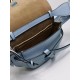 LOEWE Mini Gate Dual Bag In Soft Calfskin And Jacquard - Onyx Blue