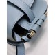 LOEWE Mini Gate Dual Bag In Soft Calfskin And Jacquard - Onyx Blue