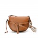 LOEWE Small Gate Dual Bag In Soft Calfskin And Jacquard - Tan