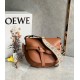 LOEWE Small Gate Dual Bag In Soft Calfskin And Jacquard - Tan