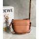 LOEWE Small Gate Dual Bag In Soft Calfskin And Jacquard - Tan