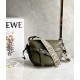 LOEWE Small Gate Dual Bag In Soft Calfskin And Jacquard - Autumn Green