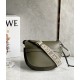 LOEWE Small Gate Dual Bag In Soft Calfskin And Jacquard - Autumn Green