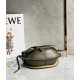 LOEWE Small Gate Dual Bag In Soft Calfskin And Jacquard - Autumn Green