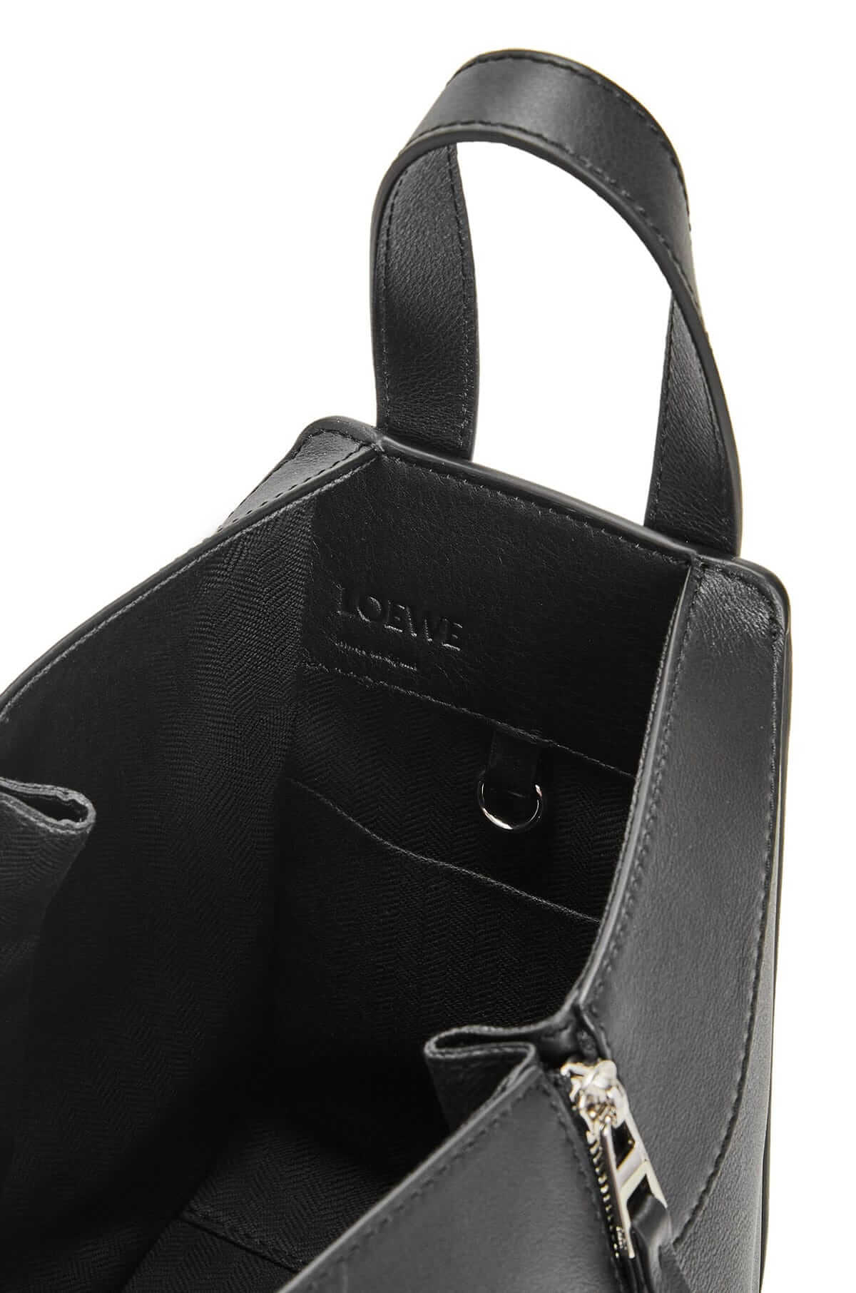 LOEWE Compact Hammock Bag In Classic Calfskin - Black