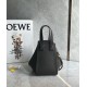 LOEWE Compact Hammock Bag In Soft Grained Calfskin - Dark Grey