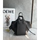 LOEWE Compact Hammock Bag In Soft Grained Calfskin - Dark Grey