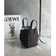 LOEWE Compact Hammock Bag In Soft Grained Calfskin - Dark Grey