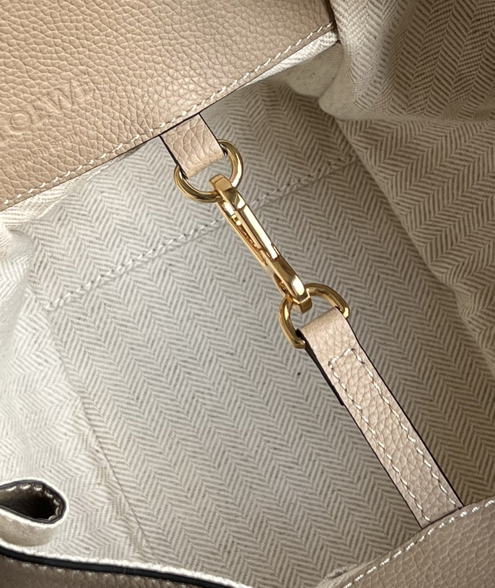 LOEWE Compact Hammock Bag In Soft Grained Calfskin - Sand