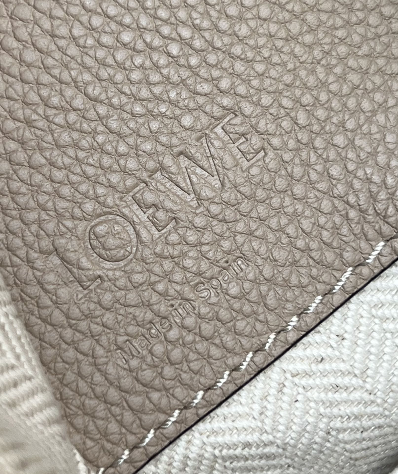 LOEWE Compact Hammock Bag In Soft Grained Calfskin - Sand