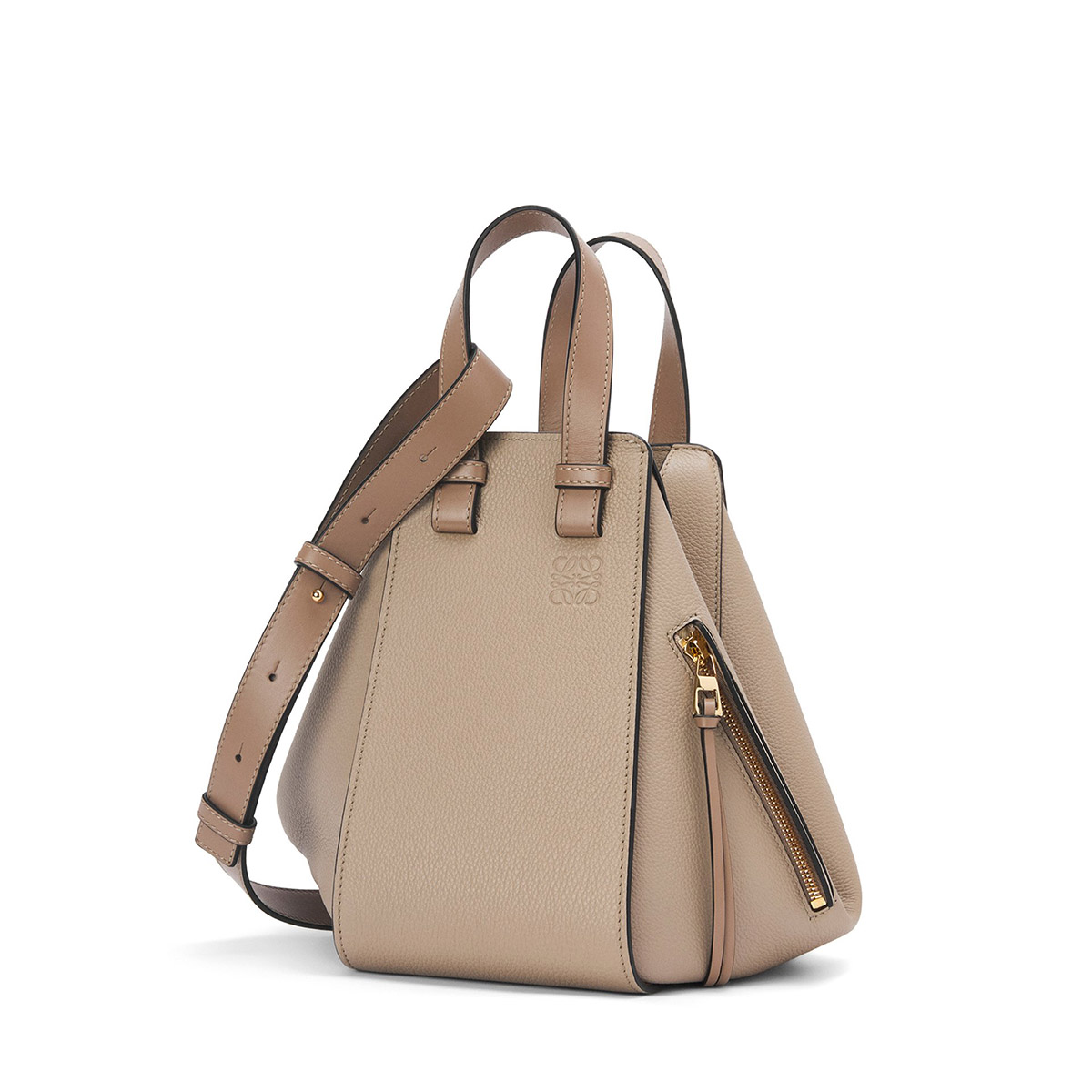 LOEWE Small Hammock Bag In Soft Grained Calfskin - Sand