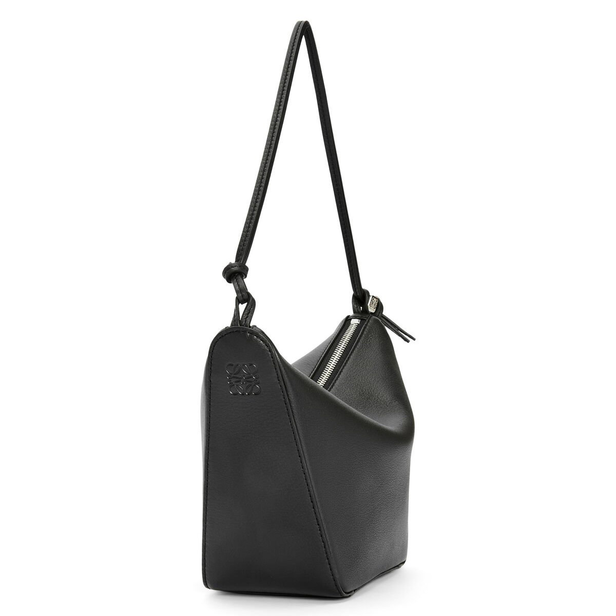 LOEWE Mini Hammock Hobo Bag In Classic Calfskin - Black