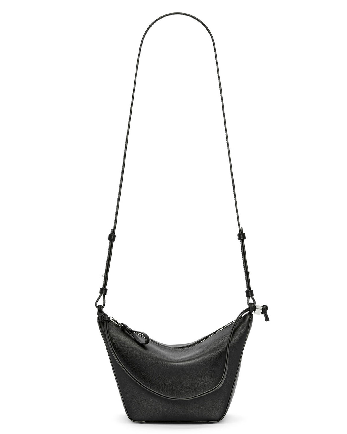 LOEWE Mini Hammock Hobo Bag In Classic Calfskin - Black