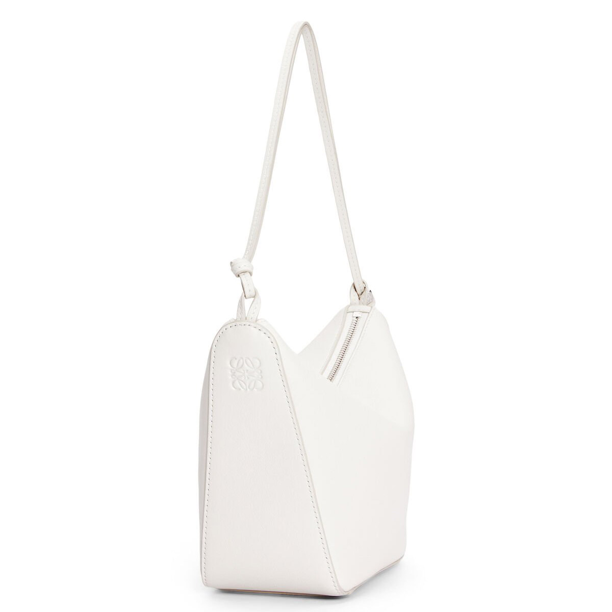 LOEWE Mini Hammock Hobo Bag In Classic Calfskin - Soft White