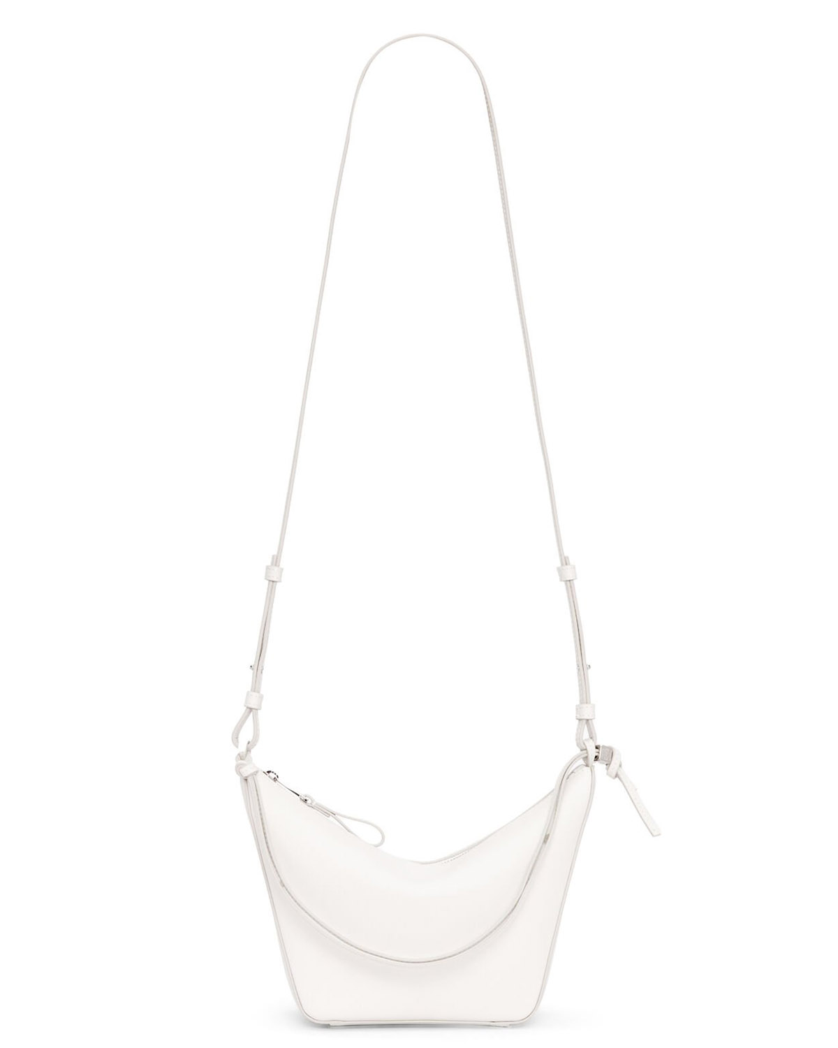 LOEWE Mini Hammock Hobo Bag In Classic Calfskin - Soft White