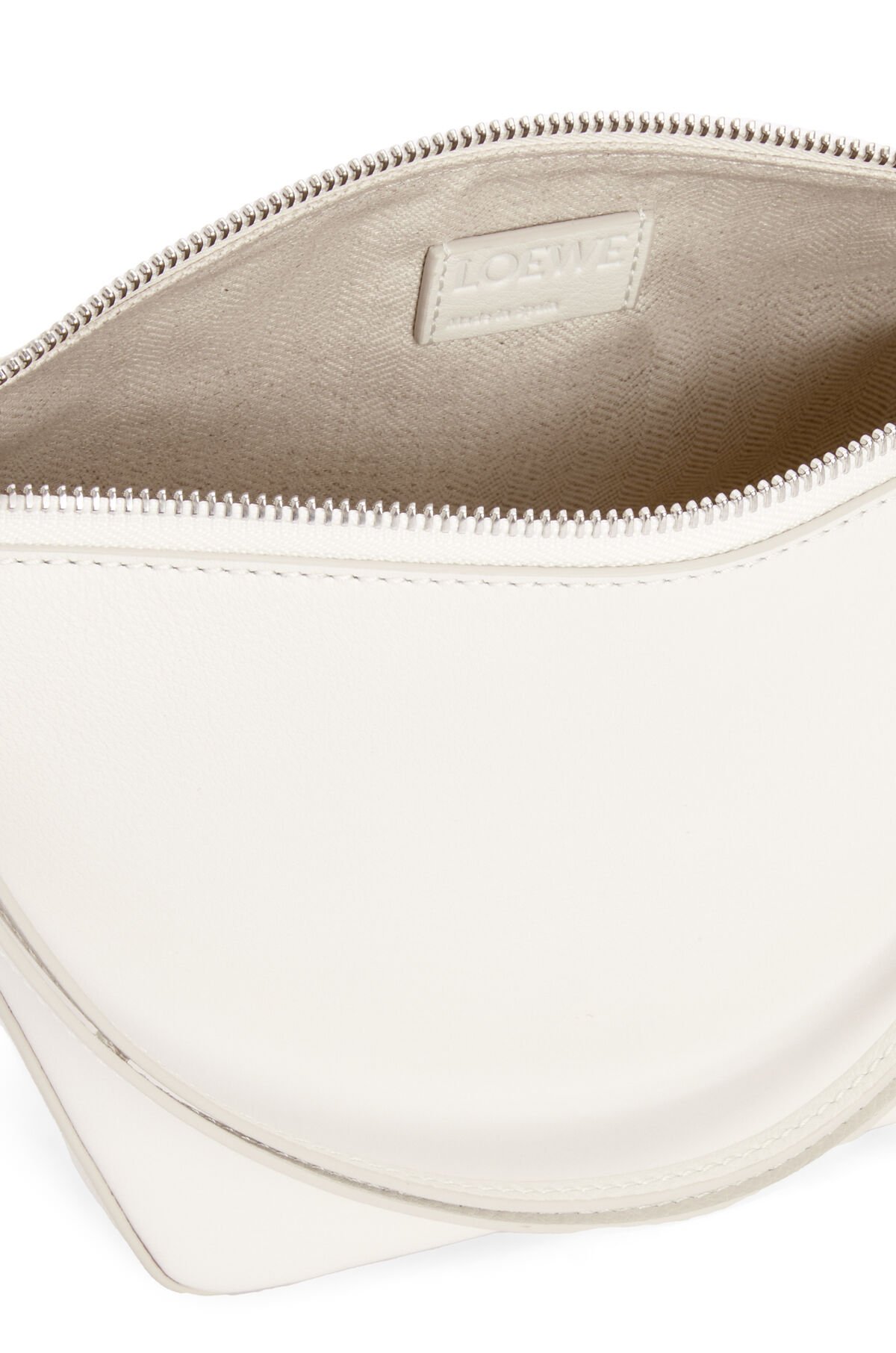 LOEWE Mini Hammock Hobo Bag In Classic Calfskin - Soft White