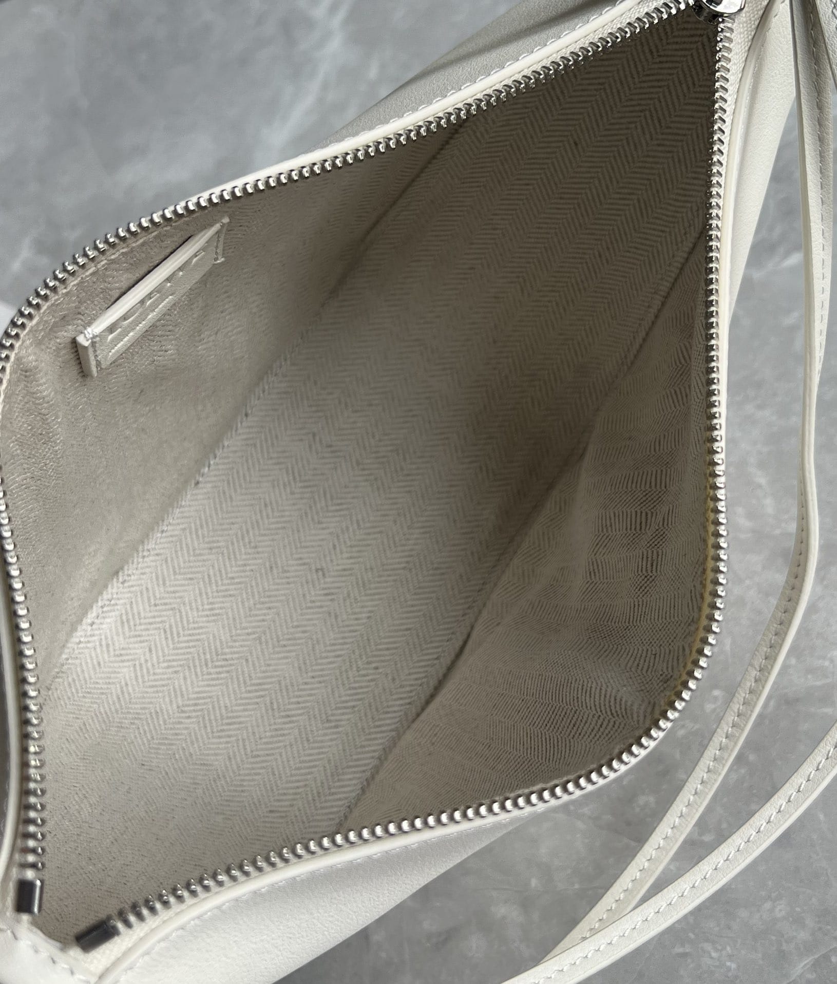 LOEWE Mini Hammock Hobo Bag In Classic Calfskin - Soft White