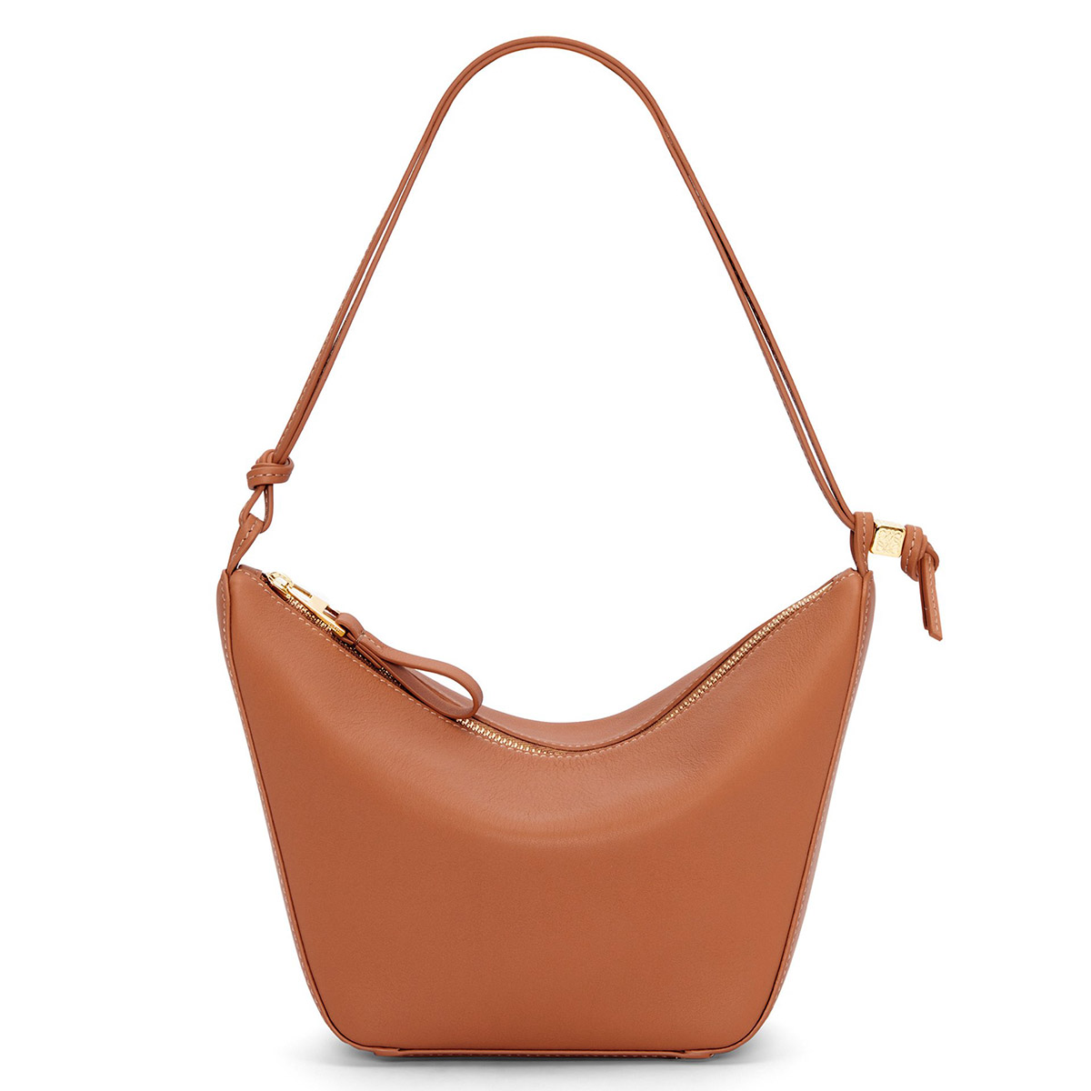 LOEWE Mini Hammock Hobo Bag In Classic Calfskin - Tan