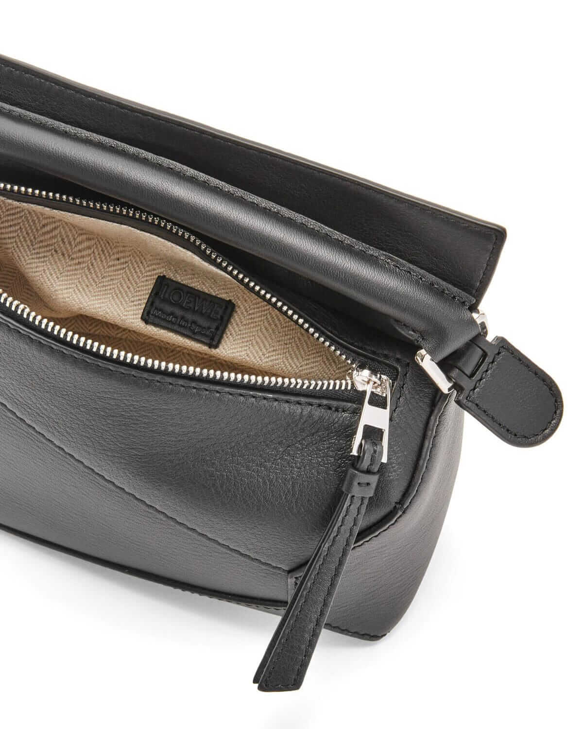 LOEWE Mini Puzzle Bag In  Calfskin - Black