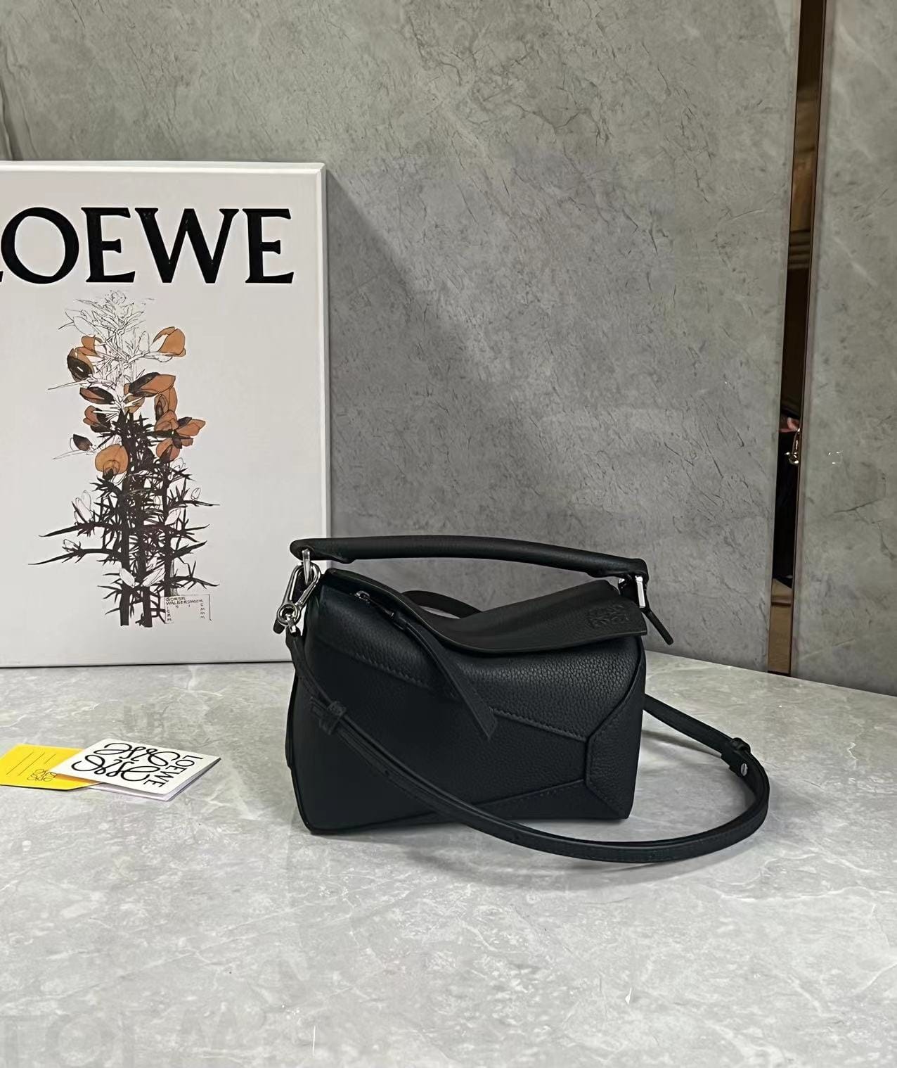 LOEWE Mini Puzzle Bag In  Calfskin - Black