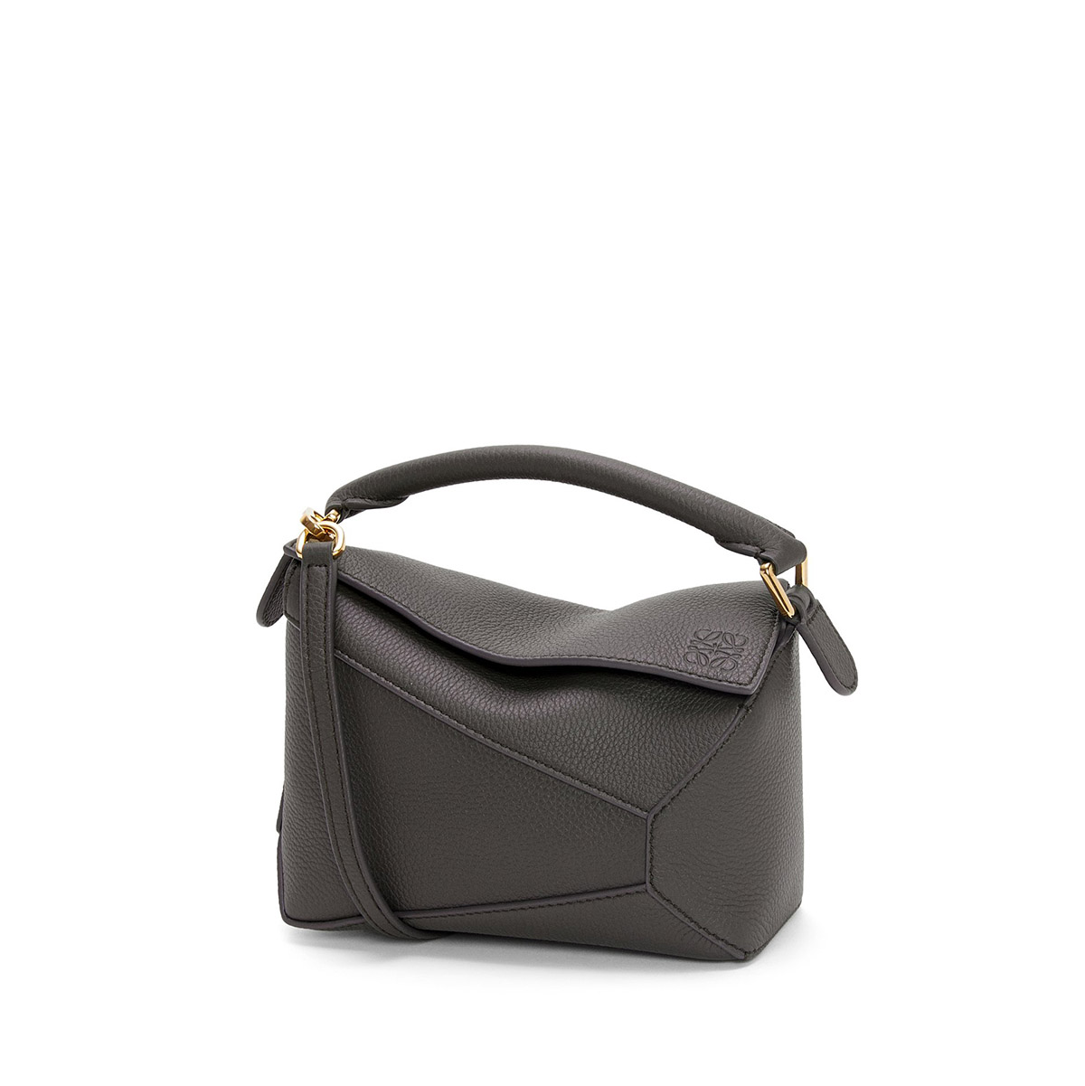 LOEWE Mini Puzzle Bag In  Calfskin - Dark Grey