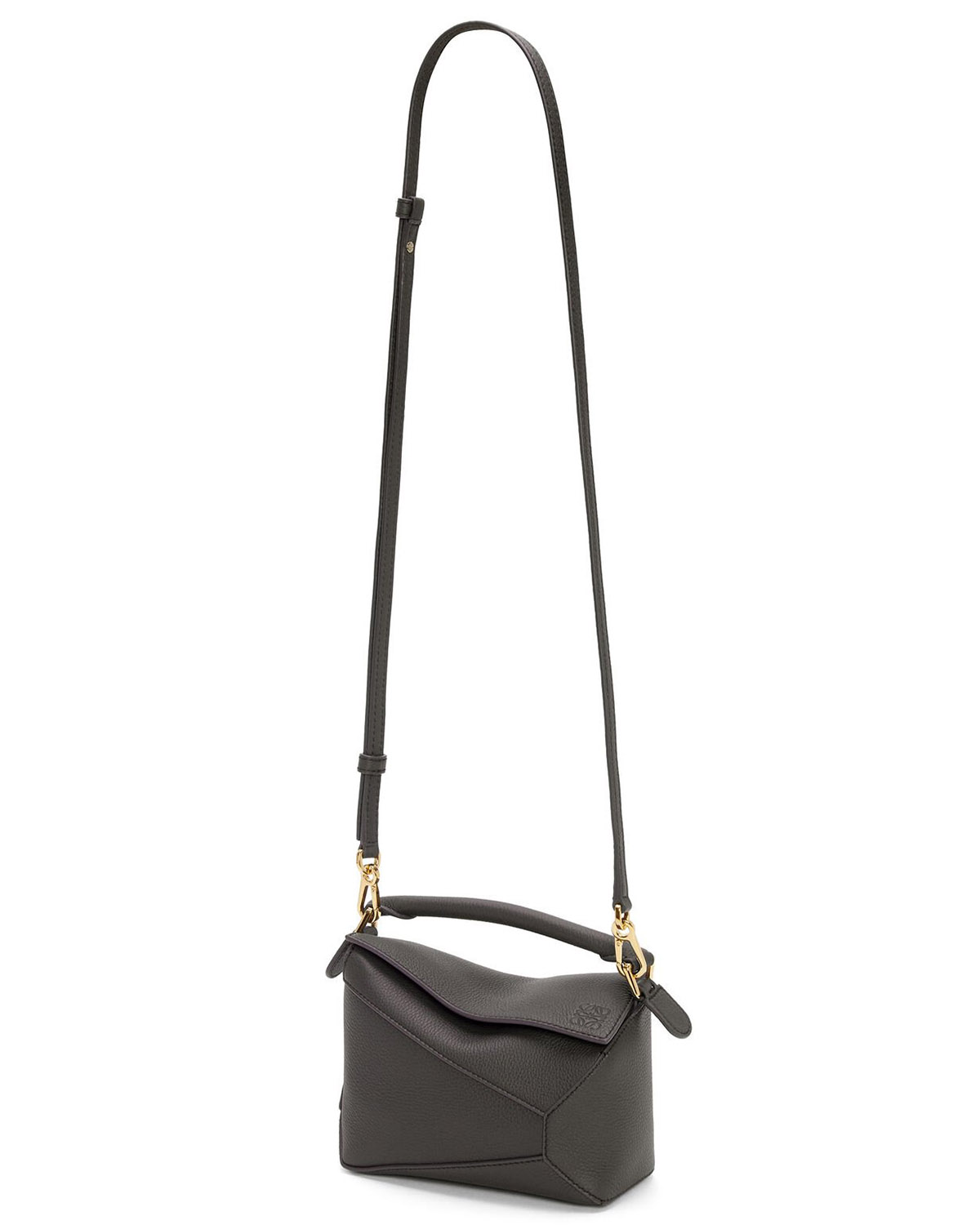 LOEWE Mini Puzzle Bag In  Calfskin - Dark Grey