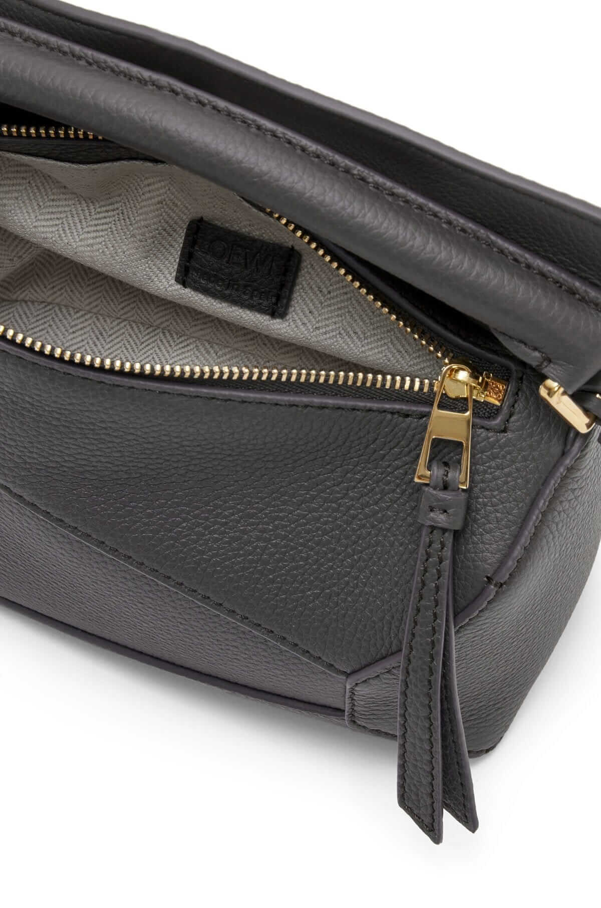 LOEWE Mini Puzzle Bag In  Calfskin - Dark Grey