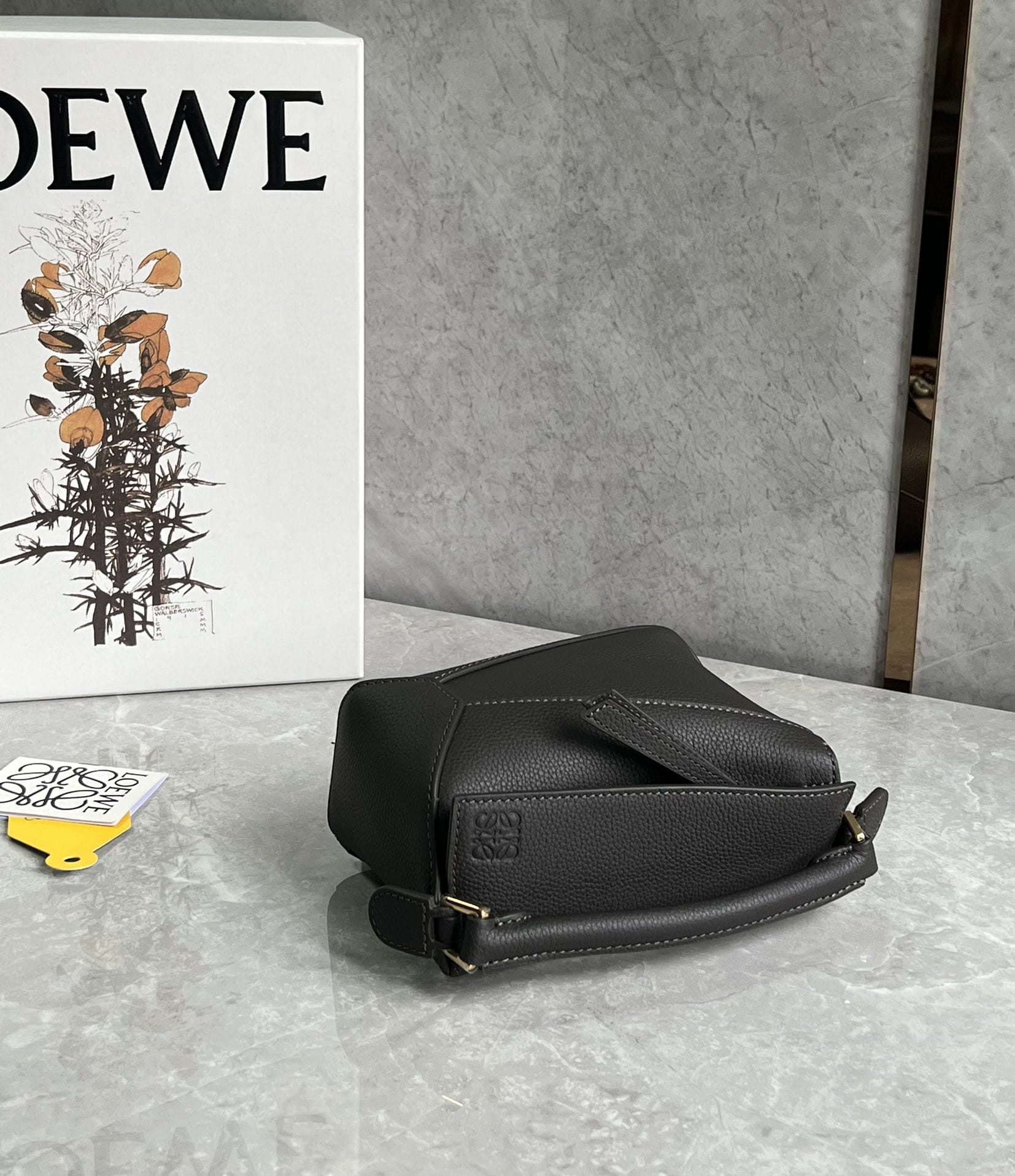 LOEWE Mini Puzzle Bag In  Calfskin - Dark Grey