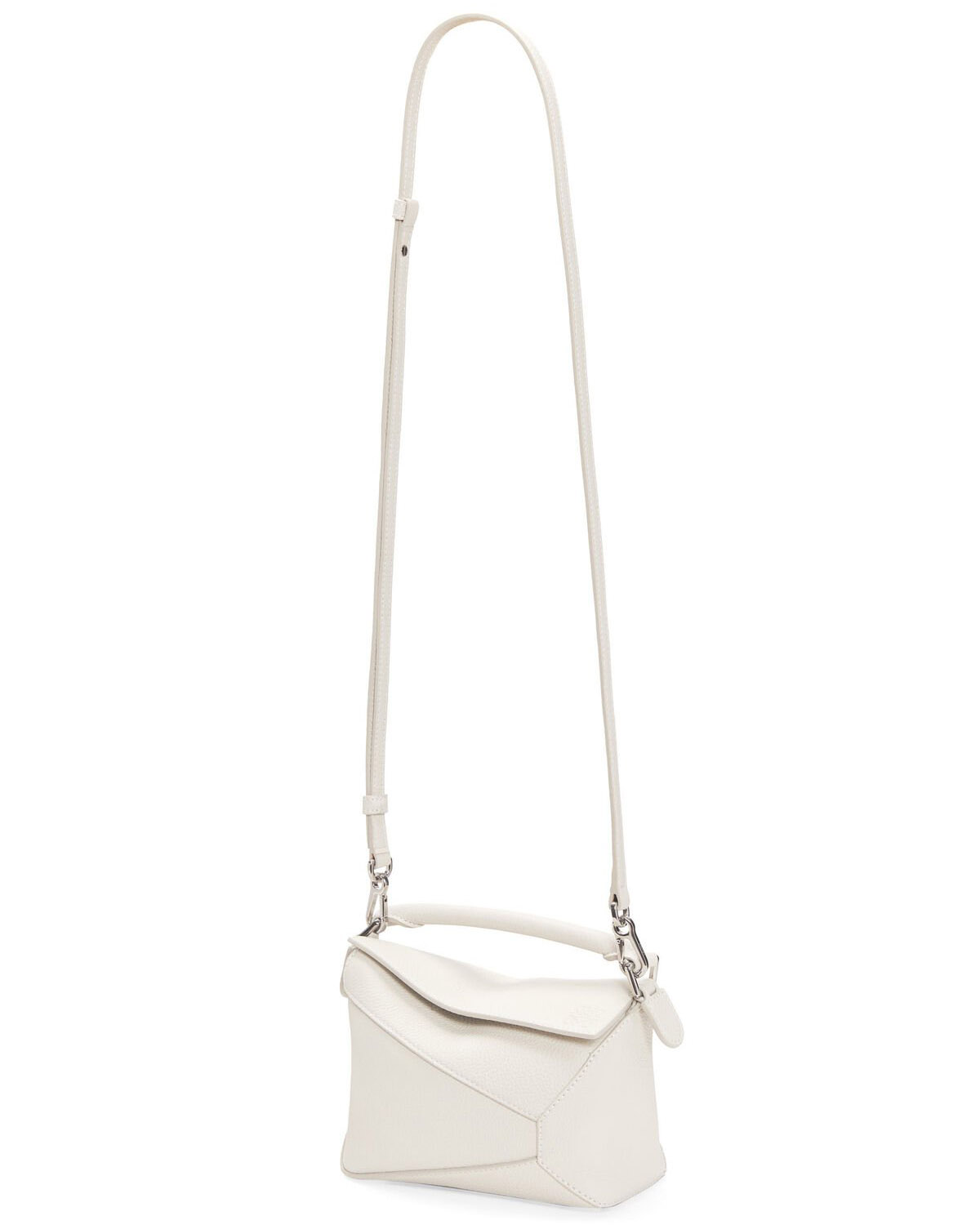 LOEWE Mini Puzzle Bag In  Calfskin - Soft White