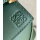 LOEWE Mini Puzzle Bag In  Calfskin - Bottle Green