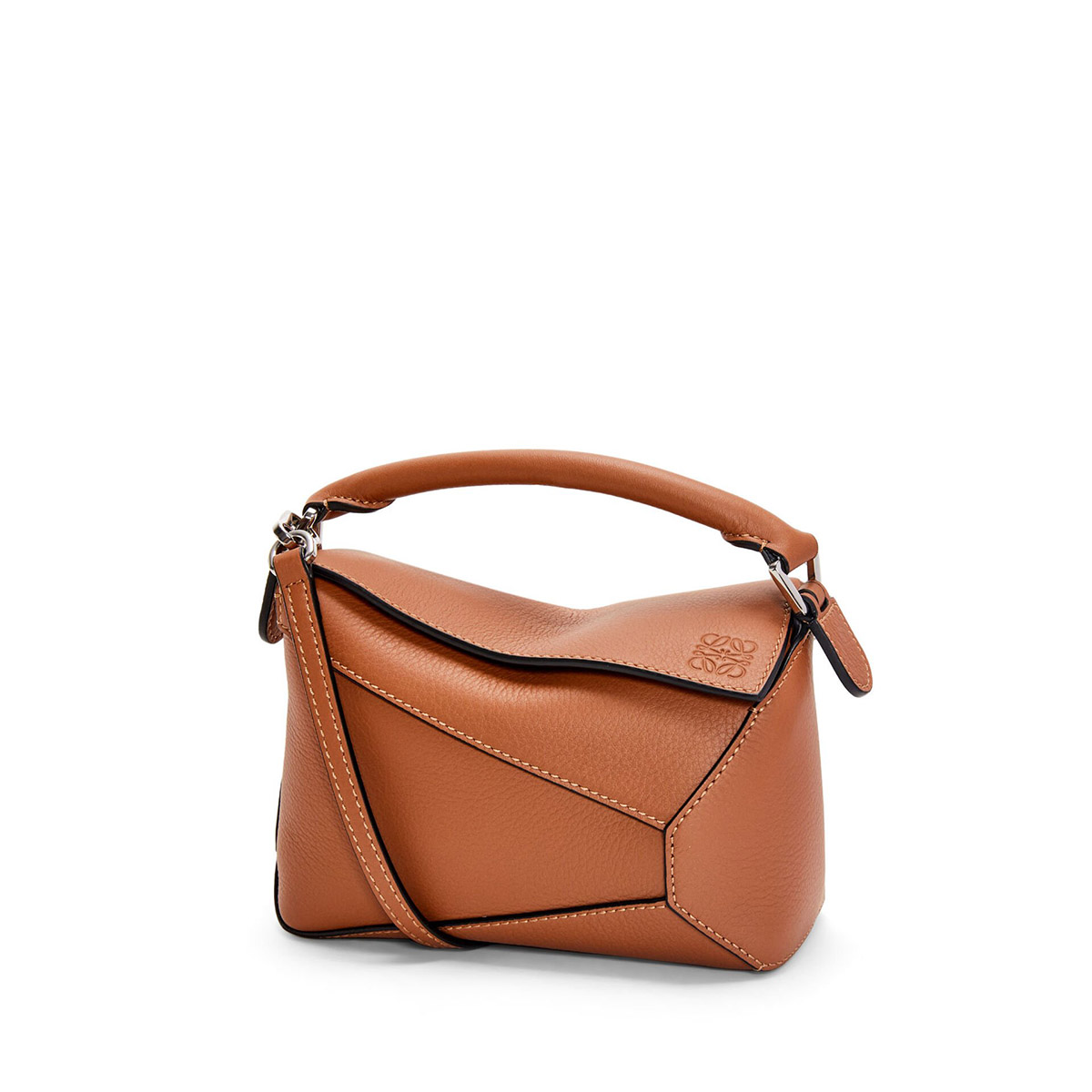 LOEWE Mini Puzzle Bag In  Calfskin - Tan