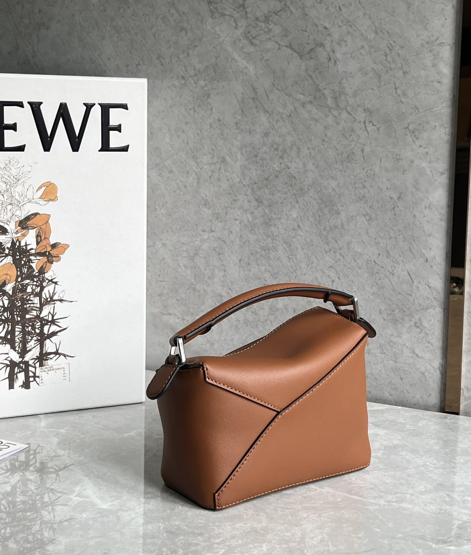 LOEWE Mini Puzzle Bag In  Calfskin - Tan