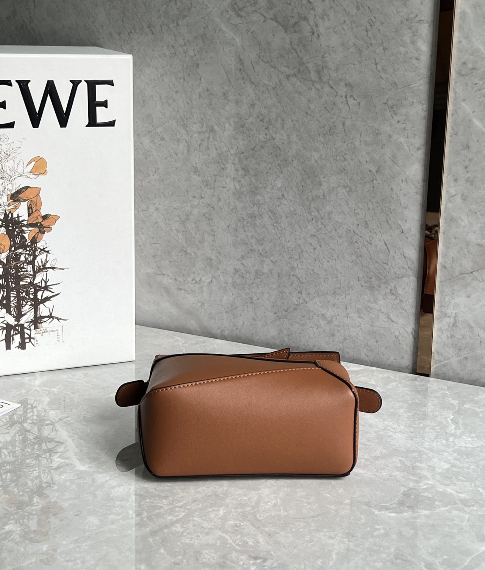 LOEWE Mini Puzzle Bag In  Calfskin - Tan