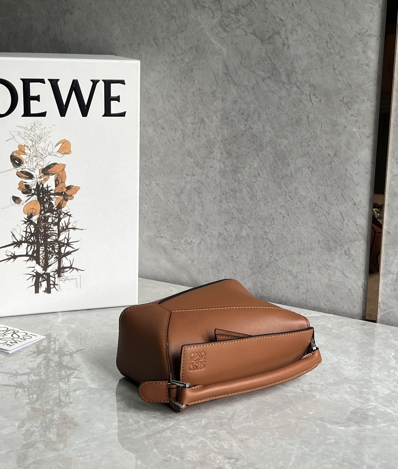 LOEWE Mini Puzzle Bag In  Calfskin - Tan