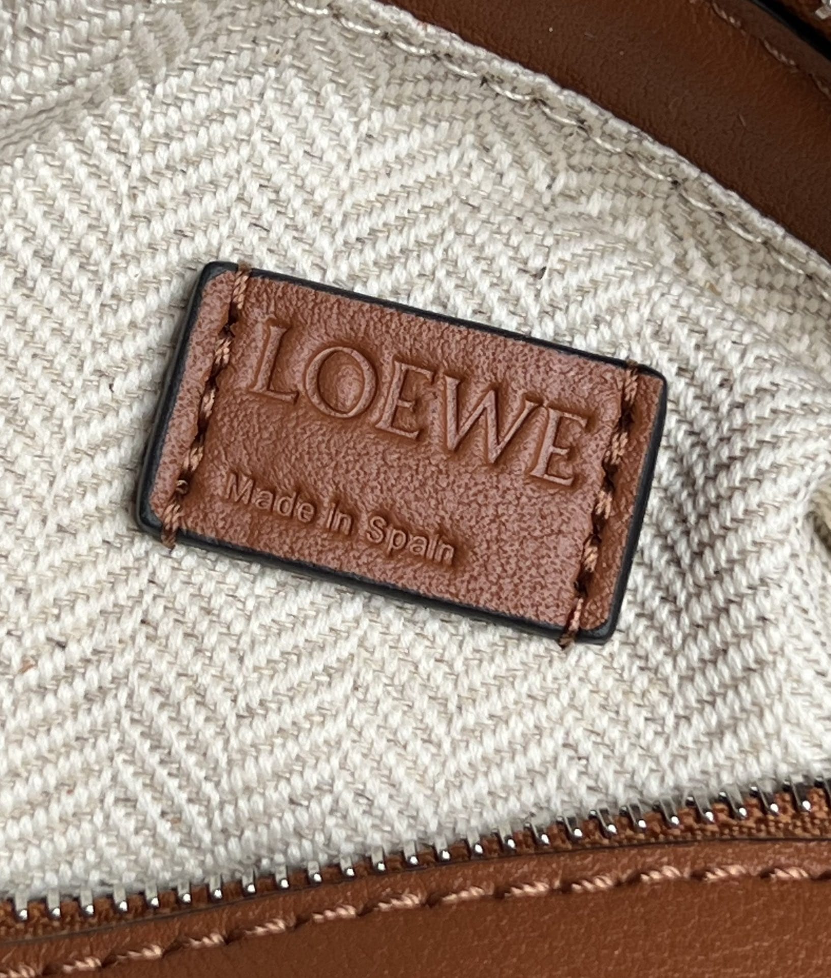 LOEWE Mini Puzzle Bag In  Calfskin - Tan