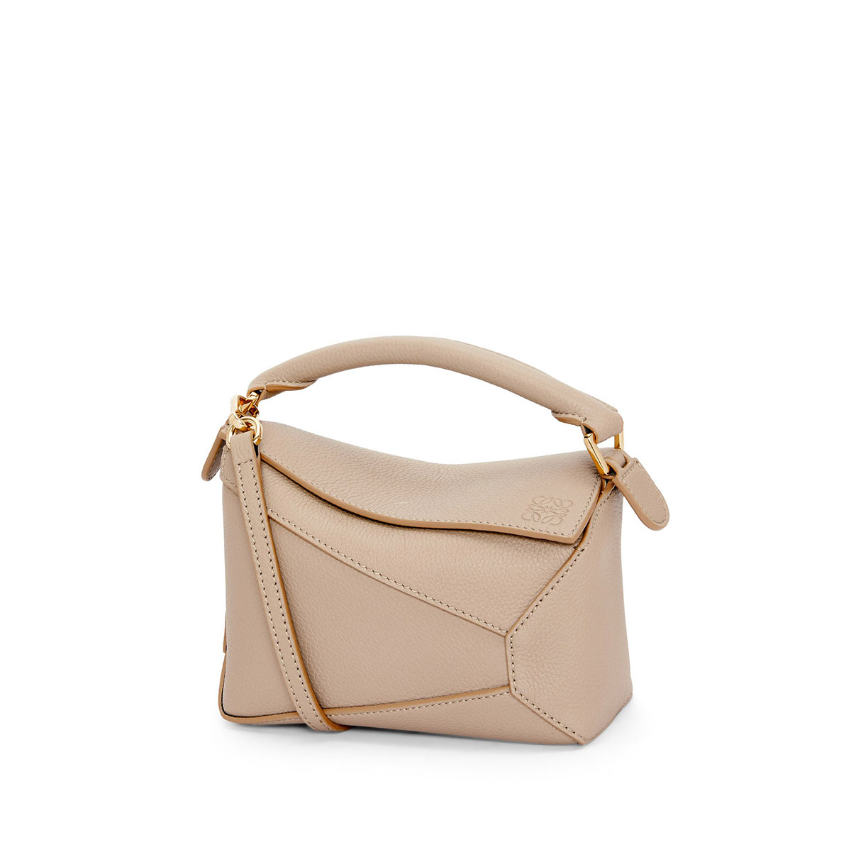 LOEWE Mini Puzzle Bag In  Calfskin - Sand