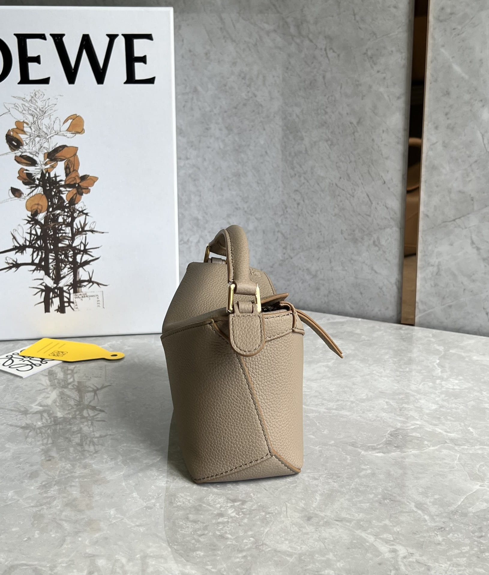 LOEWE Mini Puzzle Bag In  Calfskin - Sand