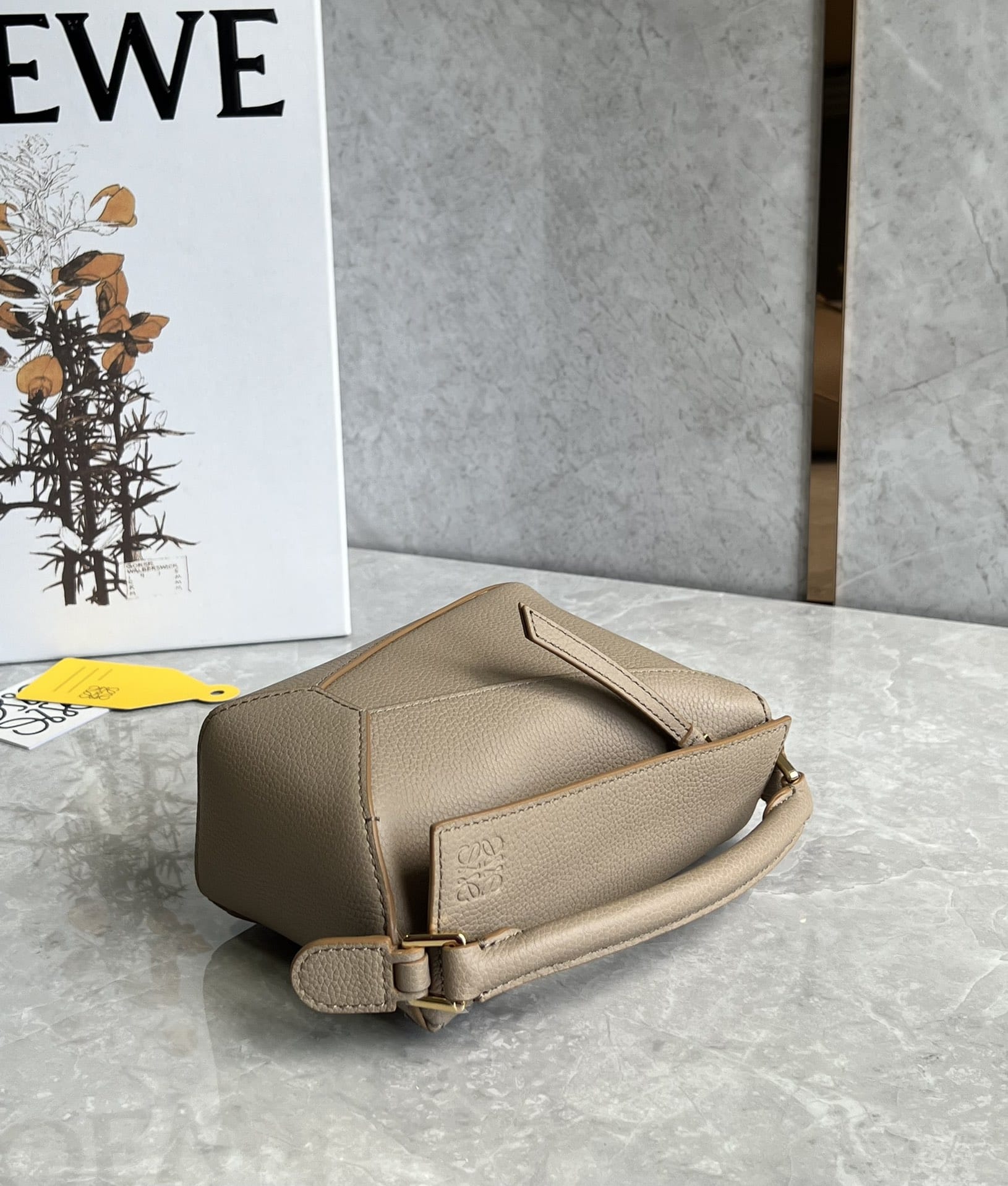 LOEWE Mini Puzzle Bag In  Calfskin - Sand