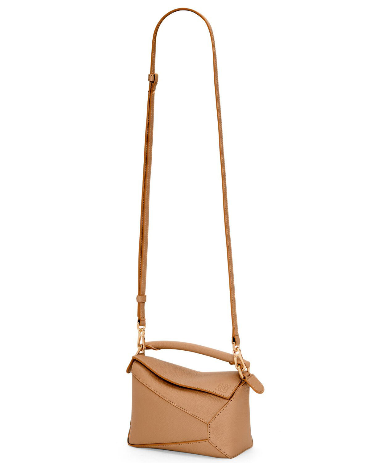 LOEWE Mini Puzzle Bag In  Calfskin - Toffee