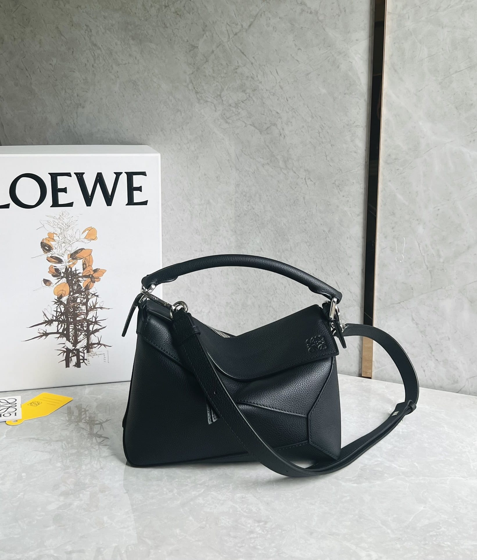 LOEWE Small Puzzle Bag In  Calfskin - Black