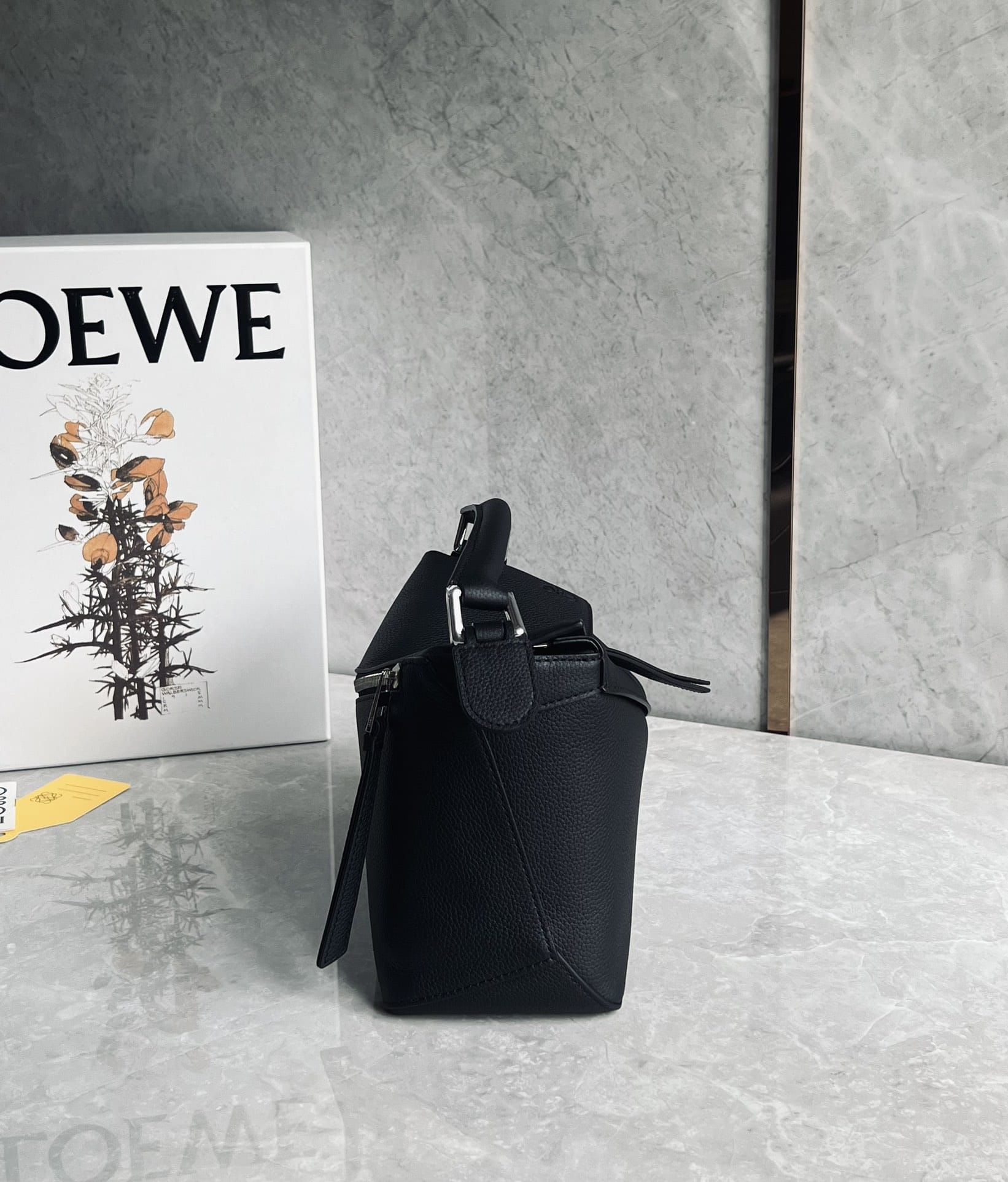 LOEWE Small Puzzle Bag In  Calfskin - Black