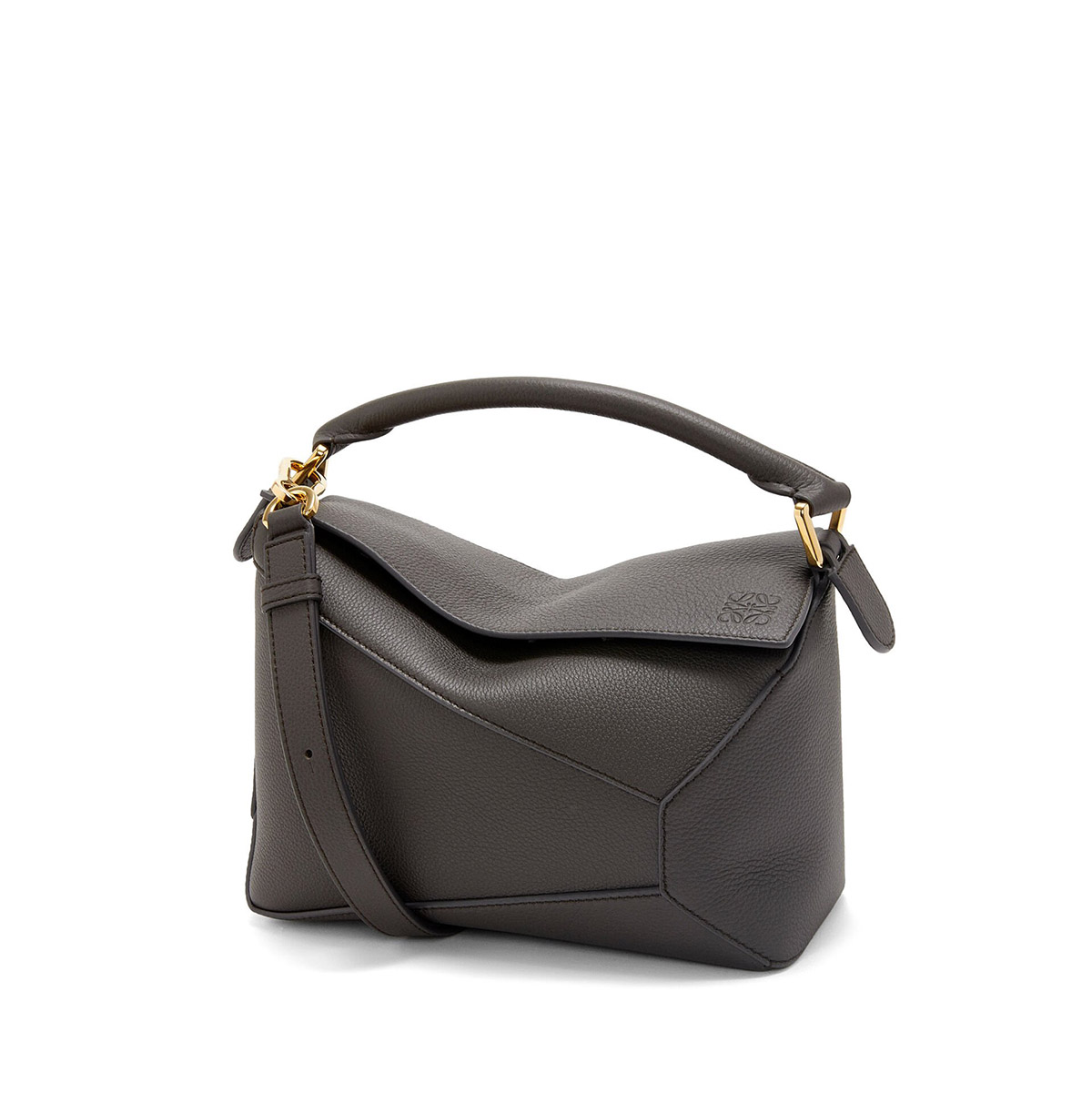 LOEWE Small Puzzle Bag In  Calfskin - Dark Grey